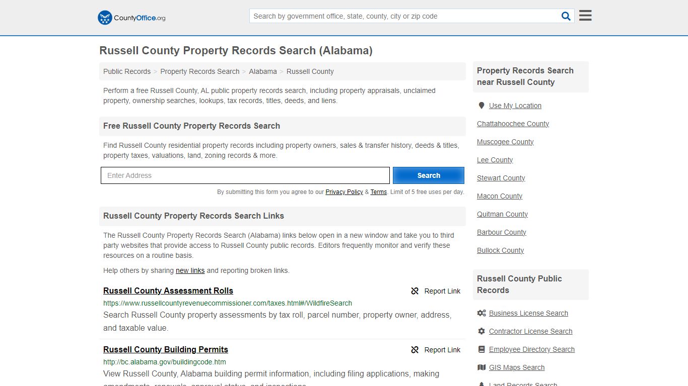 Russell County Property Records Search (Alabama) - County Office